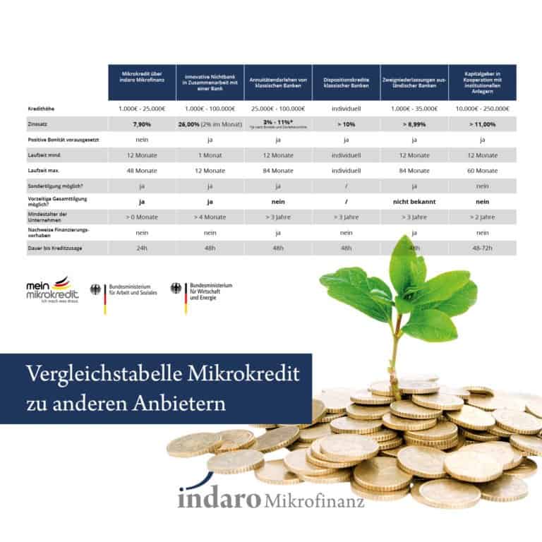 Mikrokredite im Vergleich zu anderen Banken